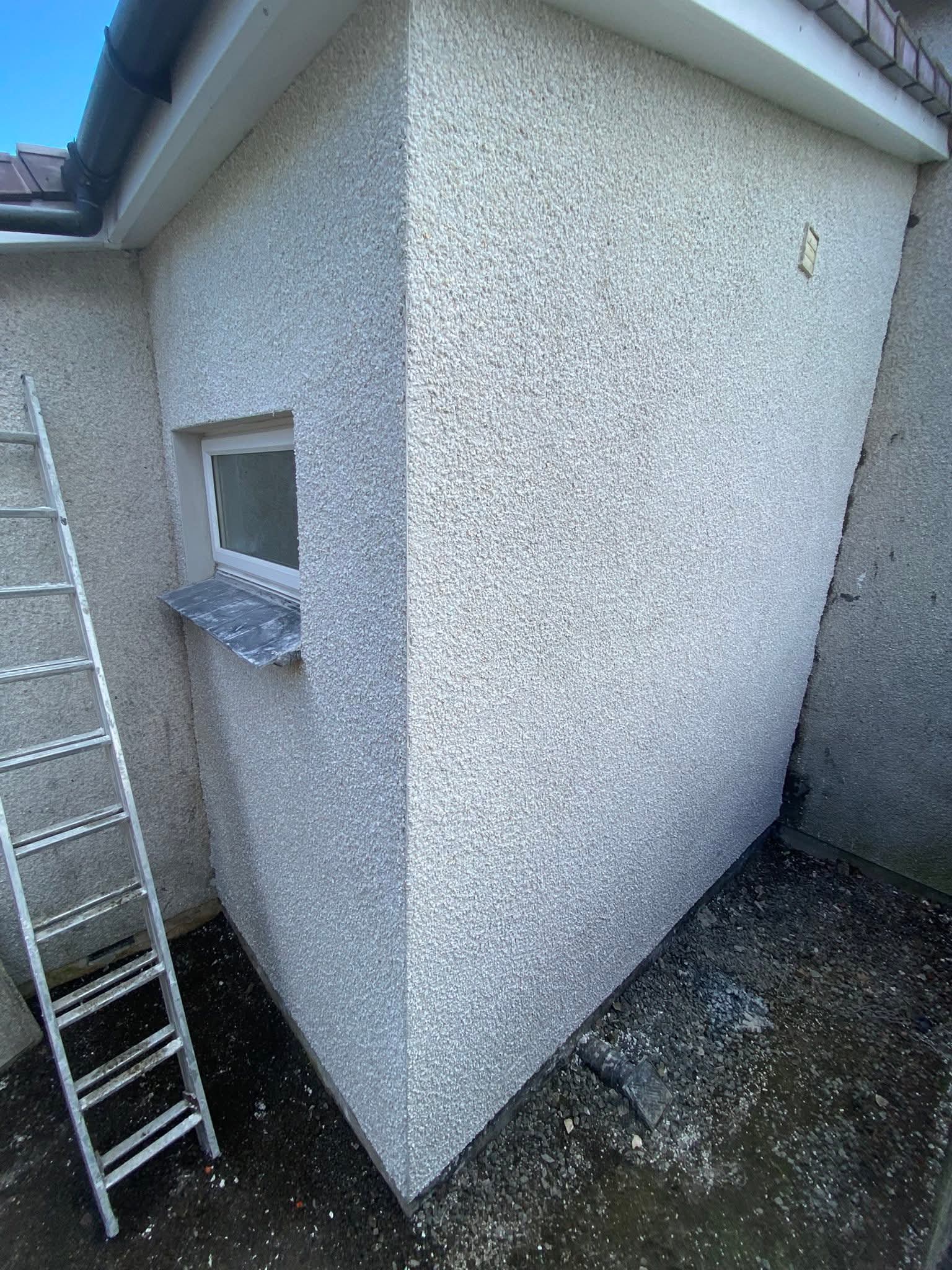 Roughcast finish on a Fife property